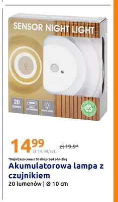 Akumulatorowa lampa z czujnikiem promocja w Action