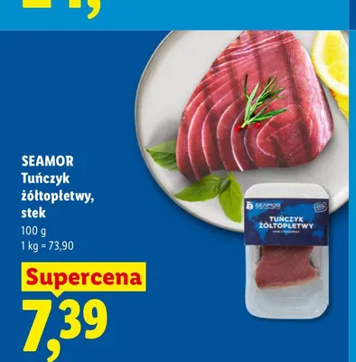 Tuńczyk żółtopłetwy stek Seamor promocja w Lidl