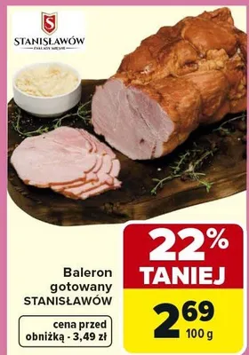 Baleron gotowany promocja w Carrefour