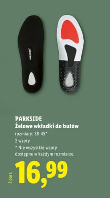 Żelowe wkładki do butów promocja w Lidl
