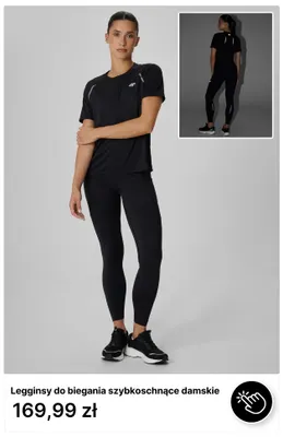 Legginsy do biegania szybkoschnące damskie 4F promocja w 4F