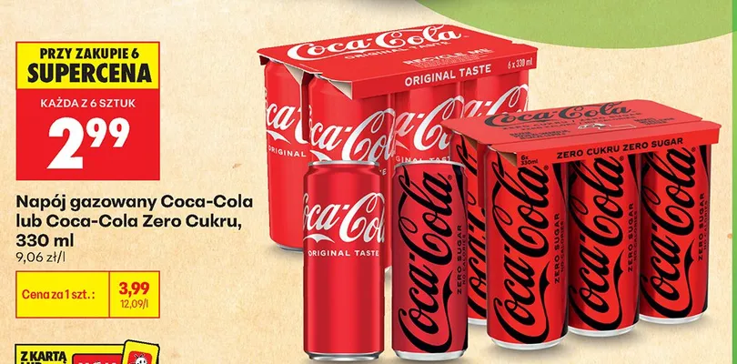 Napój gazowany Coca-Cola Zero Cukru promocja w Biedronka