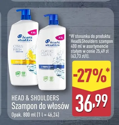 Szampon do włosów Head & Shoulders Citrus Fresh promocja w Aldi