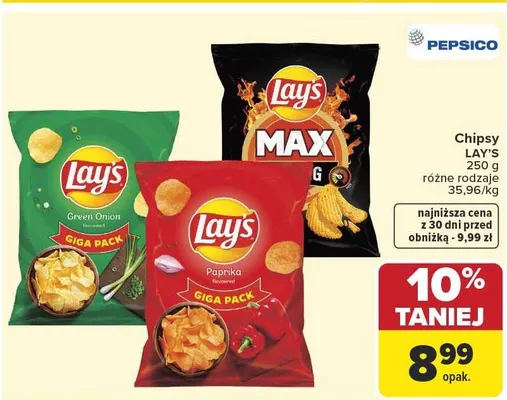 Chipsy green onion promocja w Carrefour