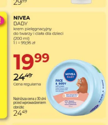 Krem pielęgnacyjny do twarzy i ciała dla dzieci Nivea Baby promocja w Drogerie Jawa