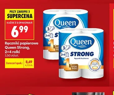Ręczniki papierowe Queen Strong promocja w Biedronka