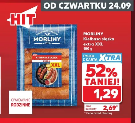 Kiełbasa śląska extra XXL Morliny promocja w Kaufland