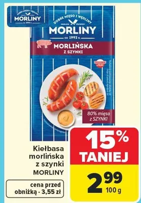 Kiełbasa morlińska z szynki promocja w Carrefour Market