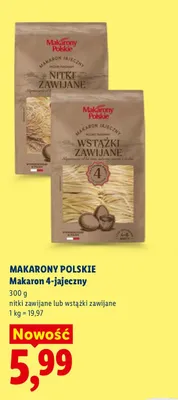 Makaron 4-jajeczny wstążki zawijane Makarony Polskie promocja w Lidl