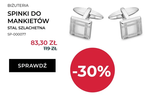 Spinki do mankietów Briju stal szlachetna promocja w Briju