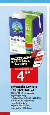 Śmietanka Łowicka 12% UHT promocja w Twój Market