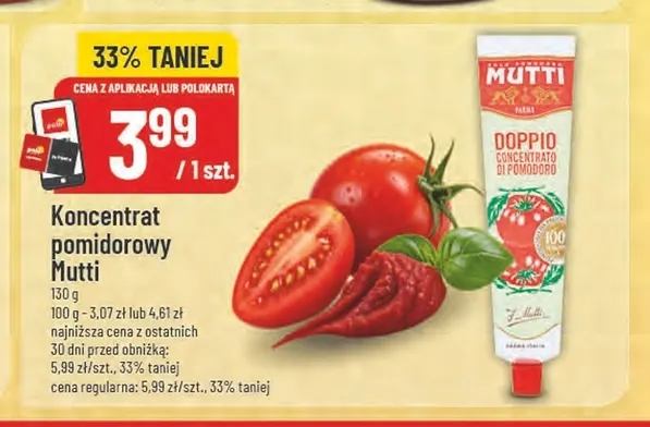 Koncentrat pomidorowy Mutti promocja w POLOmarket