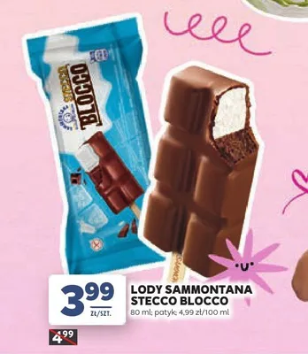 Lody Sammontana Stecco Blocco patyk promocja w Stokrotka