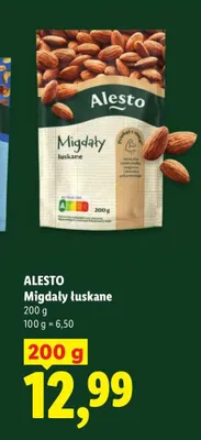 Migdały łuskane Alesto promocja w Lidl
