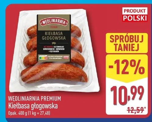 Kiełbasa głogowska promocja w Aldi