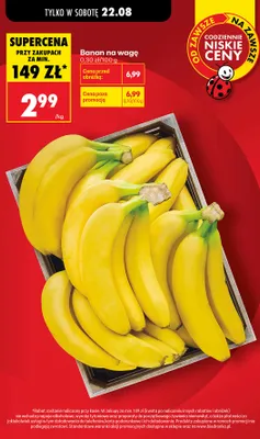 Banan na wagę promocja w Biedronka