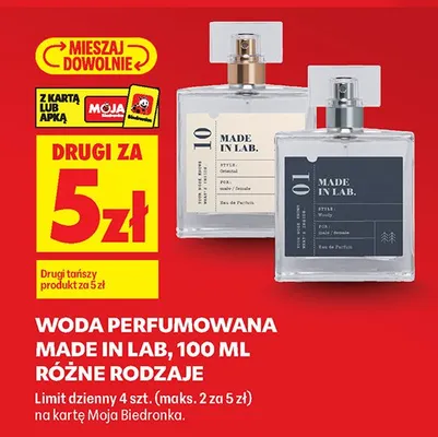 Woda perfumowana Made in Lab promocja w Biedronka