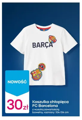 Koszulka chłopięca FC Barcelona promocja w Pepco
