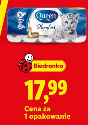 Papier toaletowy 3-warstwowy Queen Komfort promocja w Lidl