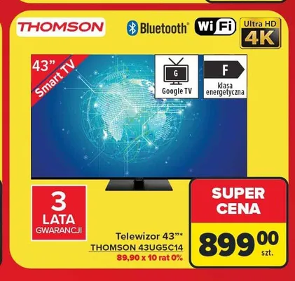Telewizor 43" Thomson 43UG5C14 promocja w Carrefour