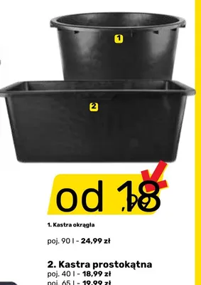 Kastra prostokątna 80 l promocja w Bricomarche