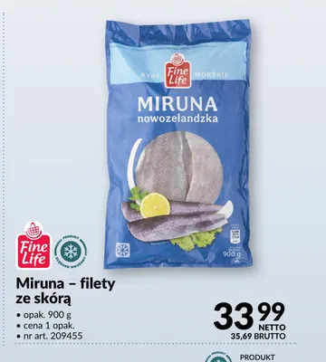 Miruna filety ze skórą Fine Life promocja w Makro