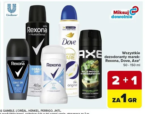 Dezodorant Rexona Cotton Dry spray promocja w Carrefour