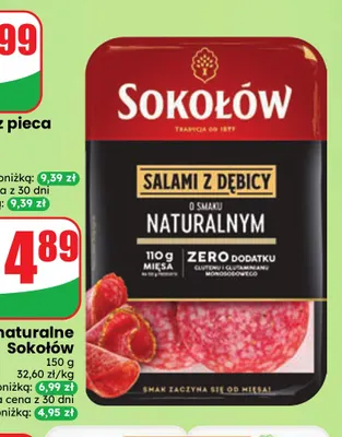 Salami naturalne Sokołów promocja w Dino