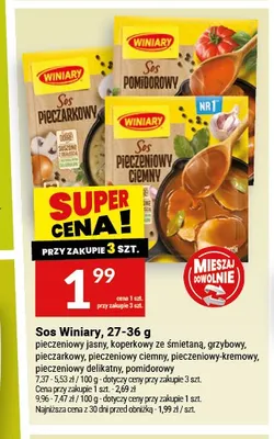Sos Winiary pieczeniowy-kremowy promocja w Twój Market