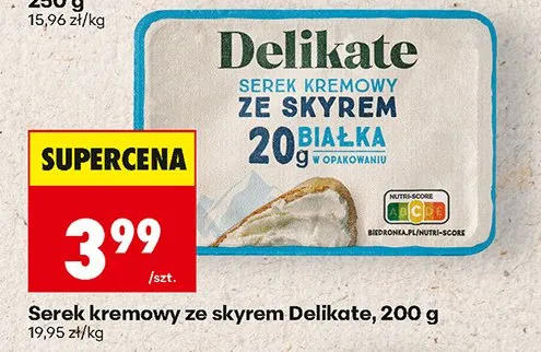 Serek kremowy Delikate ze skyrem  promocja w Biedronka