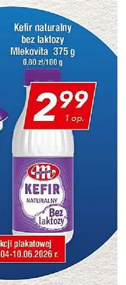 Kefir naturalny bez laktozy Mlekovita promocja w LEWIATAN