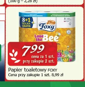 Papier toaletowy Foxy Love the Bee 9-pak promocja w CEZAR Delikatesy