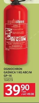 Gaśnica Ogniochron 1 kg ABC/M GP-1X promocja w Selgros