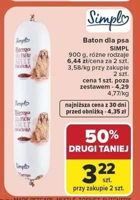 Baton dla psa Simpl promocja w Carrefour