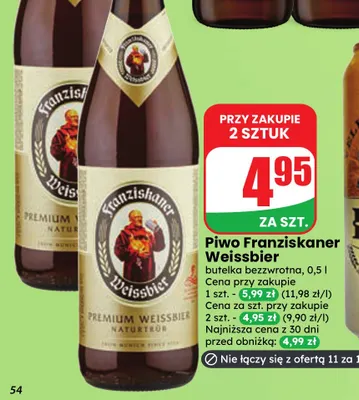 Piwo Franziskaner Weissbier promocja w Dino
