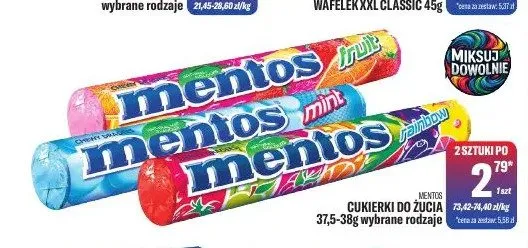 Cukierki do żucia Mentos Rainbow promocja w Tomi Markt