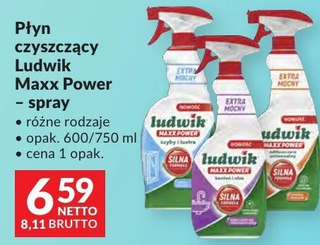 Płyn czyszczący Ludwik Maxx Power - spray promocja w Makro