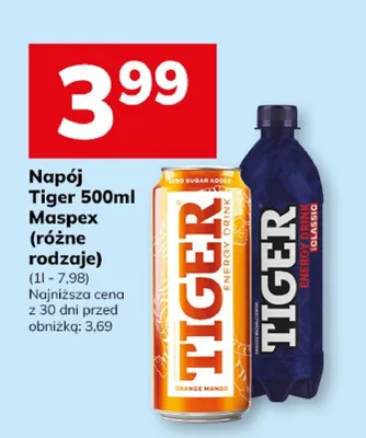 Napój Tiger 500ml Maspex (różne rodzaje) promocja w Hitpol