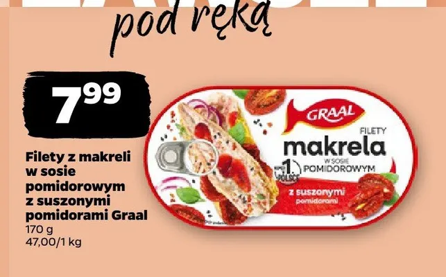 Filety z makreli w sosie pomidorowym z suszonymi pomidorami Graal promocja w Netto
