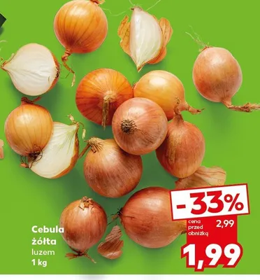 Cebula żółta luzem promocja w Kaufland