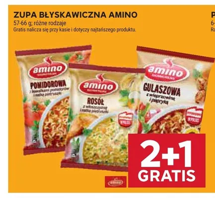 Zupa błyskawiczna Amino promocja w Stokrotka