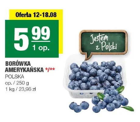 Borówka amerykańska polska promocja w SPAR