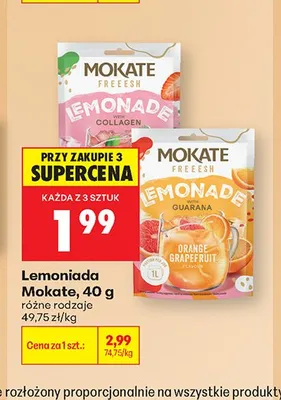 Lemoniada Mokate Freesh Collagen promocja w Biedronka