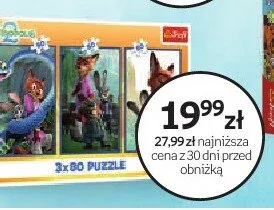 Puzzle Trefl Zootropolis 3x50 promocja w Dzień Dziecka