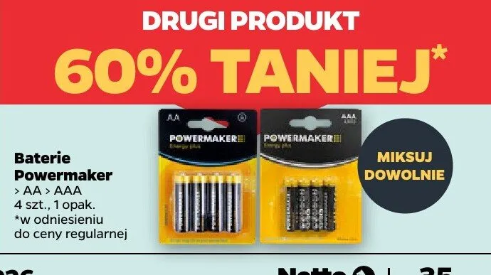 Baterie (różne rodzaje) promocja w Netto