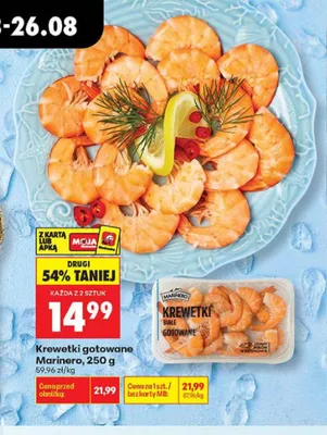 Krewetki gotowane Marinero promocja w Biedronka