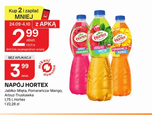 Napój Hortex pomarańcza-mango promocja w Chorten