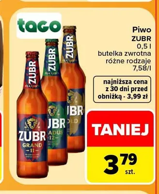 Piwo Zubr Grand 11 promocja w Carrefour Market