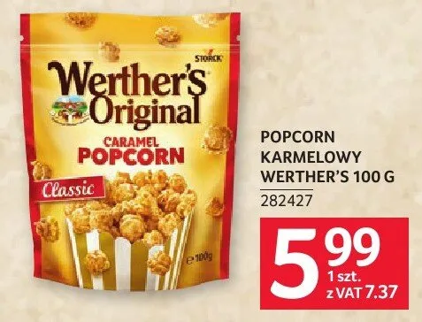 Popcorn karmelowy Werther's 100 g promocja w Selgros