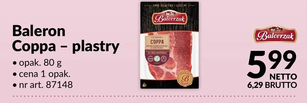 Baleron Coppa - plastry promocja w Makro